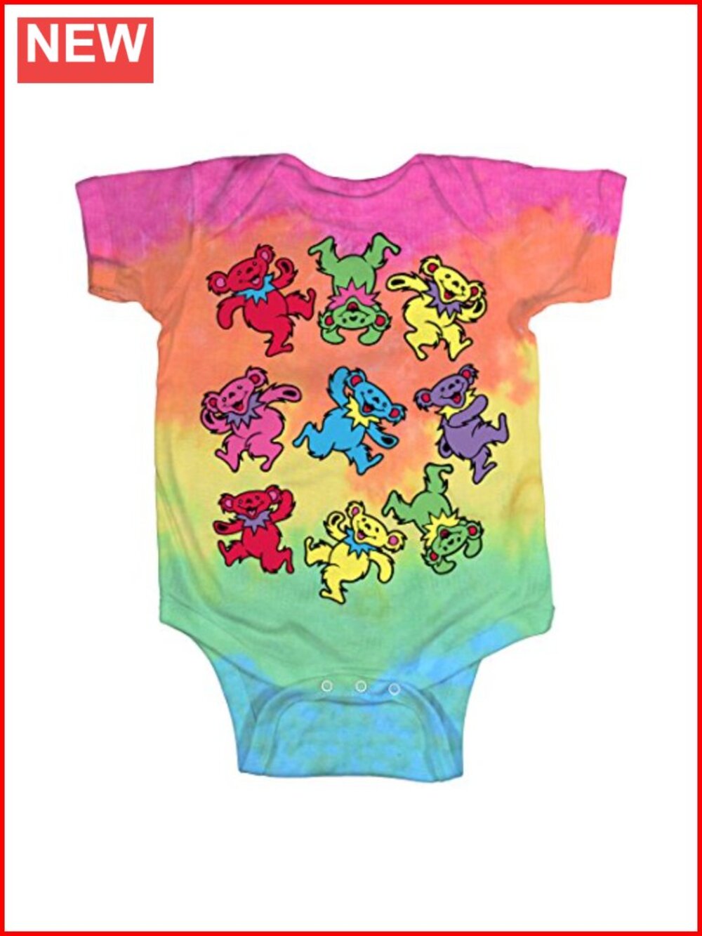 Liquid Blue Grateful Dead Tie Dye Onesie Bodysuit 6-12M